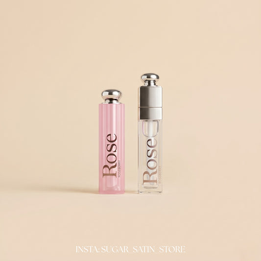 ليب جلوس بلامبر روزبيري + ليب بالم روزبيري - بديل ديور | Rose Berry Lip Goss Plumper + Lip Balm- [Original Product 100%]