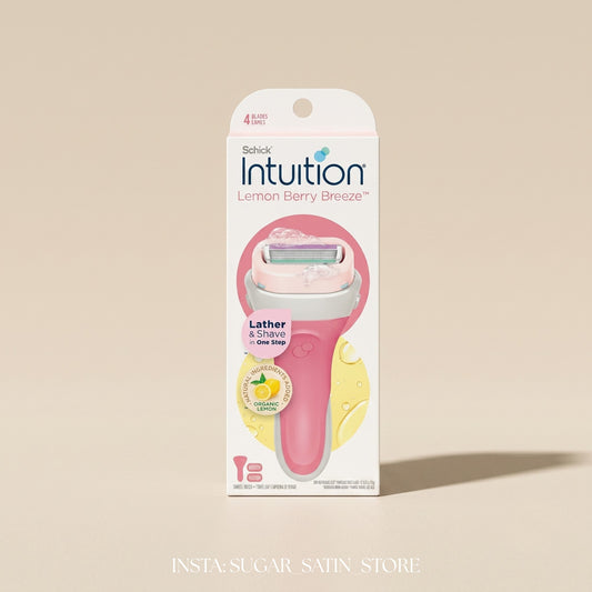 ماكينة حلاقة انتويشن نسائية بنكهة الليمون والفاكهة مع شفرتين بديلتين | Schick Intuition Fresh Citrus Berry Razor for Women with 2 Refills - [Original Product 100%]