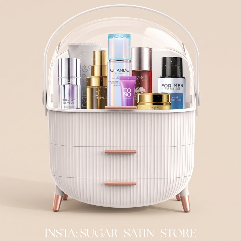 Neo White Three Layer Cosmetic Makeup Organiser & Holder