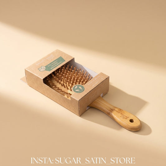 فرشاة شعر خشب طبيعي بيضاوية | Natural Wooden Oval Hair Brush