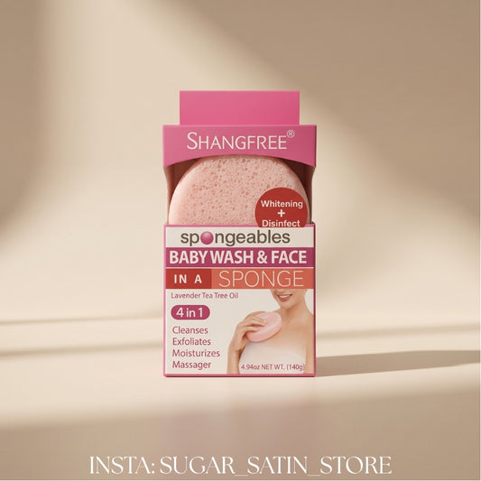 إسفنجة صابون استحمام رغوية بخلاصة اللافندر وزيت شجرة الشاي – 140 جم | Lavender & Tea Tree Foaming Bath Sponge
