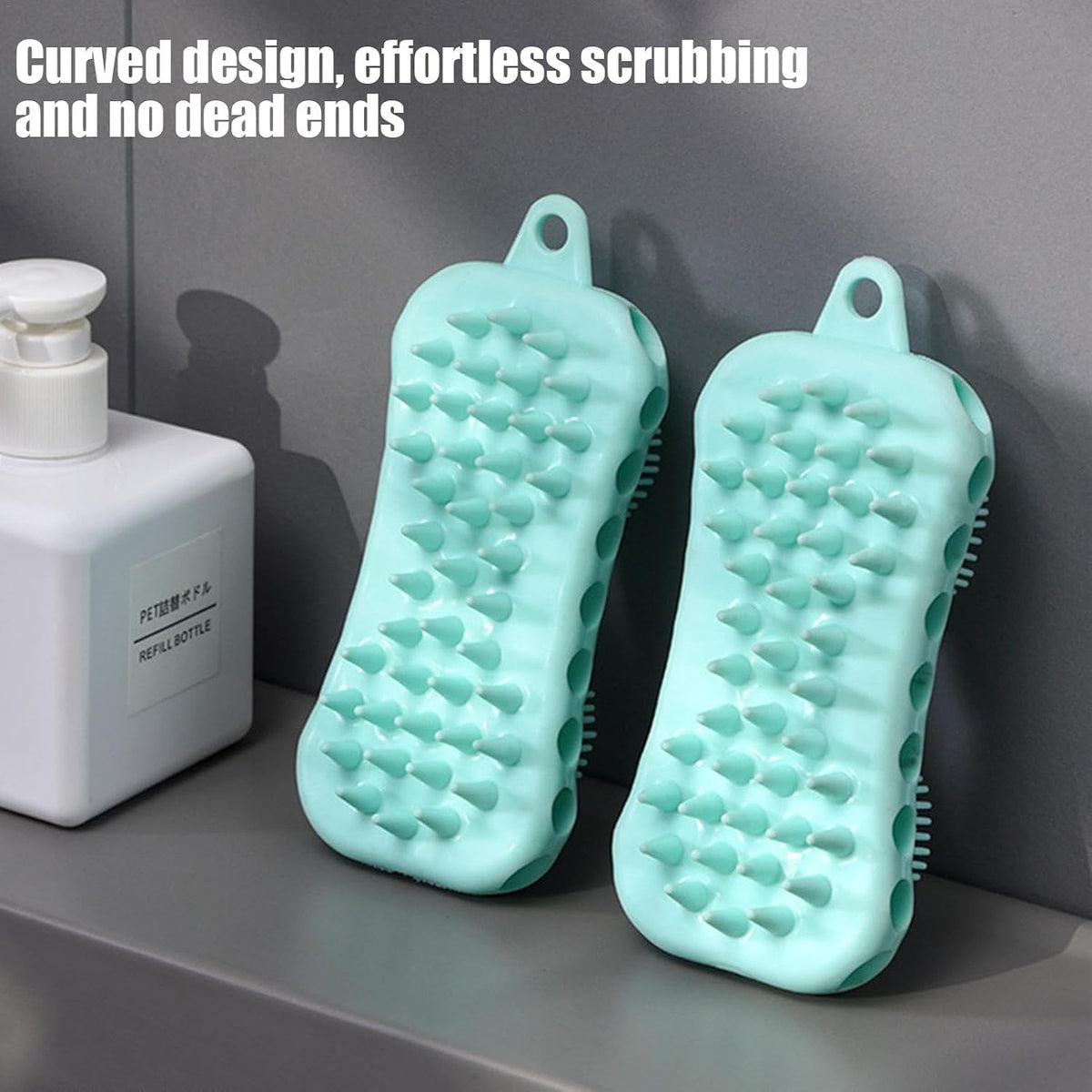 فرشة استحمام برميموم| Silicone Body Brush, Exfoliating Body Scrubber, Silicone Body Scrubber Loofah