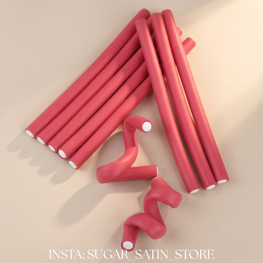 Flexible hair wrappers/rollers, bendy rollers protects hair by reducing heat damage, Flexible hair rollers