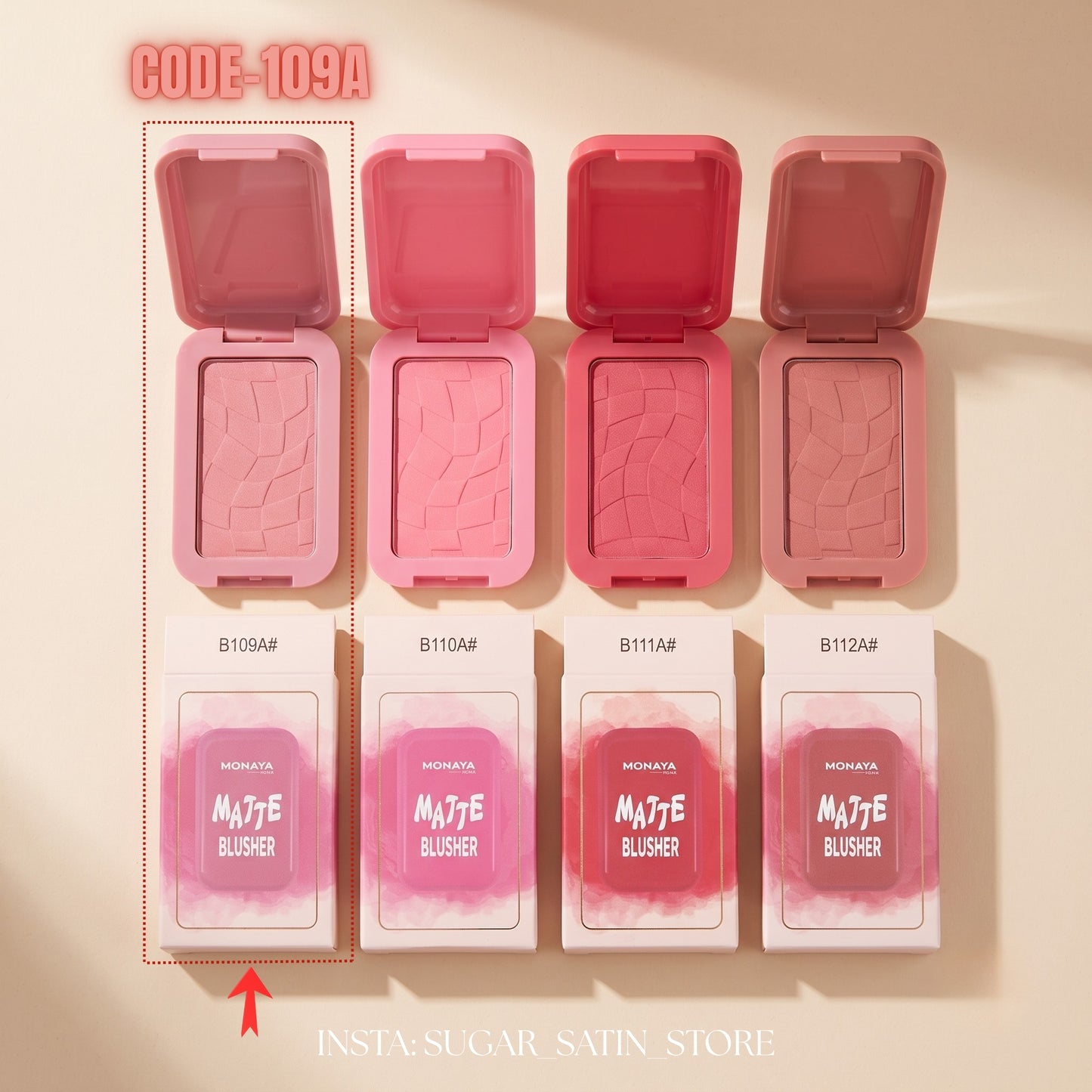 بلاشر مونايا | Monaya Matte Blusher - [Original Product 100%]