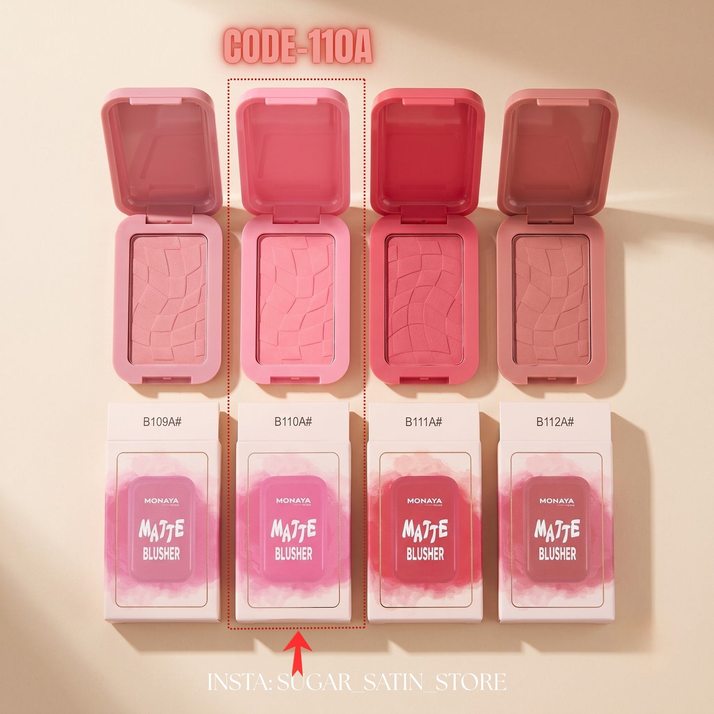 بلاشر مونايا | Monaya Matte Blusher - [Original Product 100%]