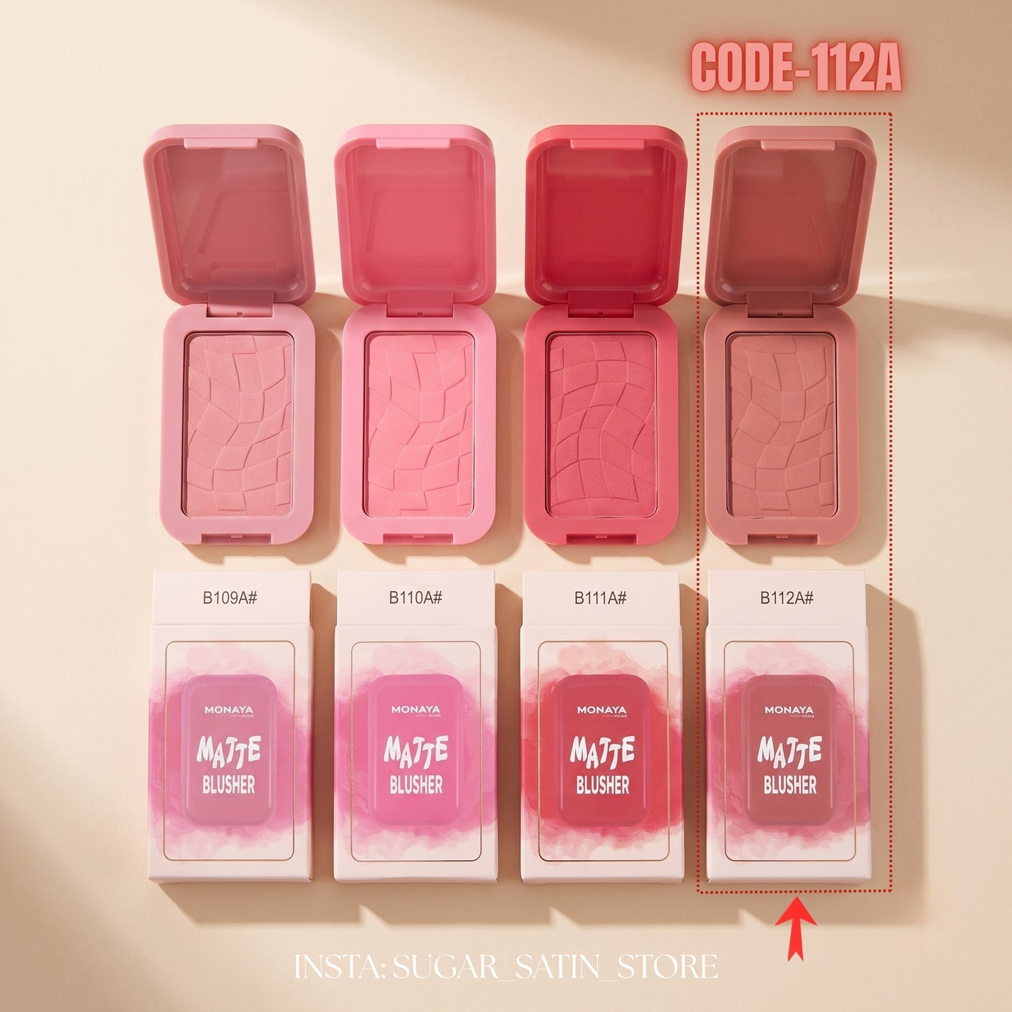بلاشر مونايا | Monaya Matte Blusher - [Original Product 100%]