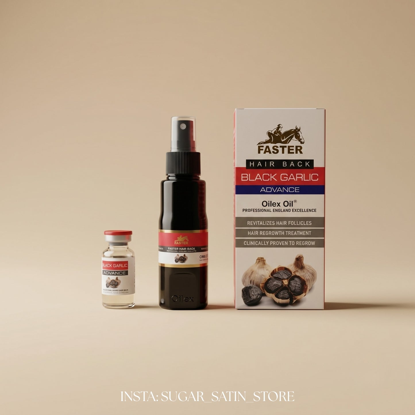 أويلكس أويل زيت شعر فاستر ثوم اسود – 100مل – Faster Hair Back Black Garlic Advance Oilex Oil - 100 Ml White [Original Product 100%]
