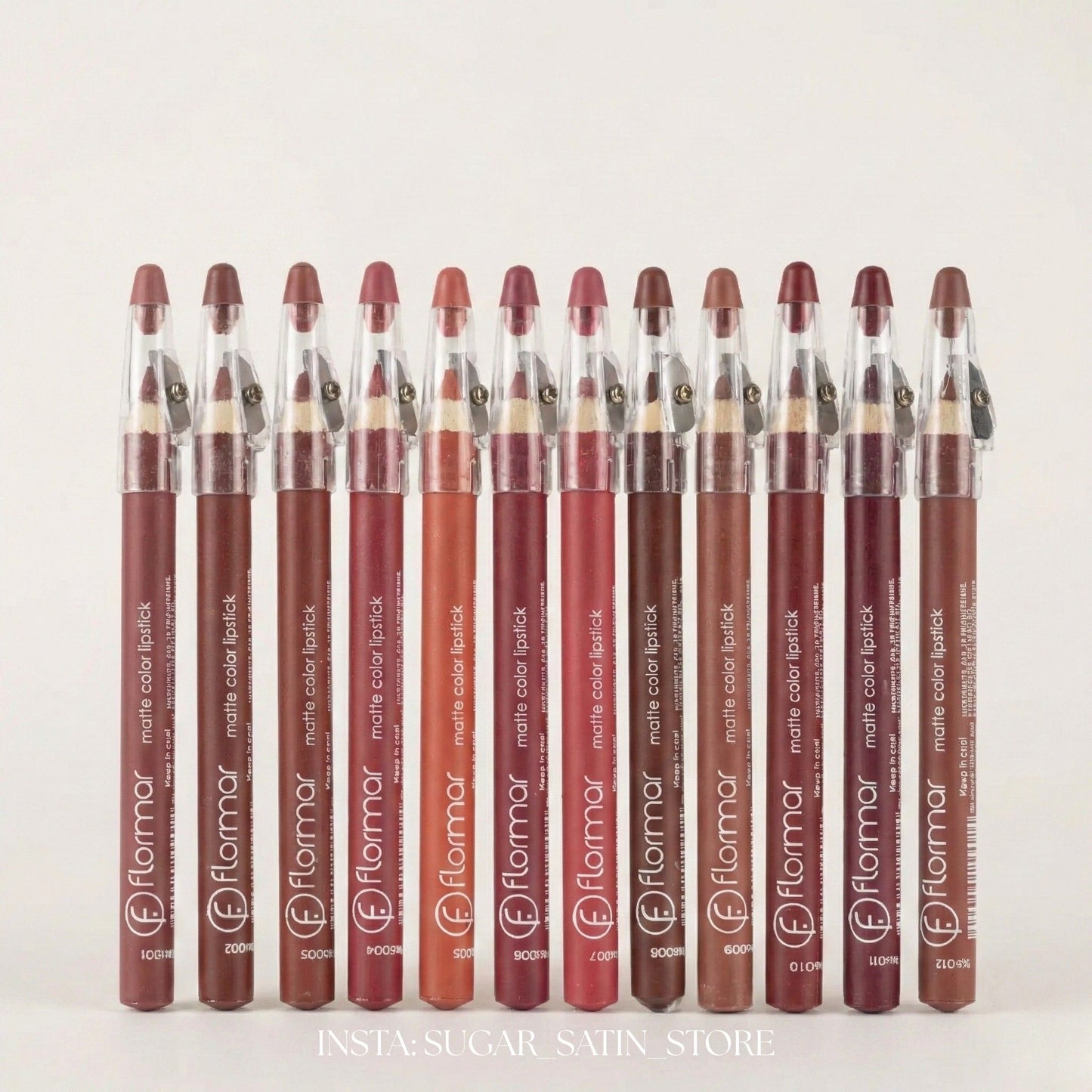 علبة 12 قلم روج خشب فلورمار – Flormar Lip Linear – 12 Pieces [High Copy Quality]