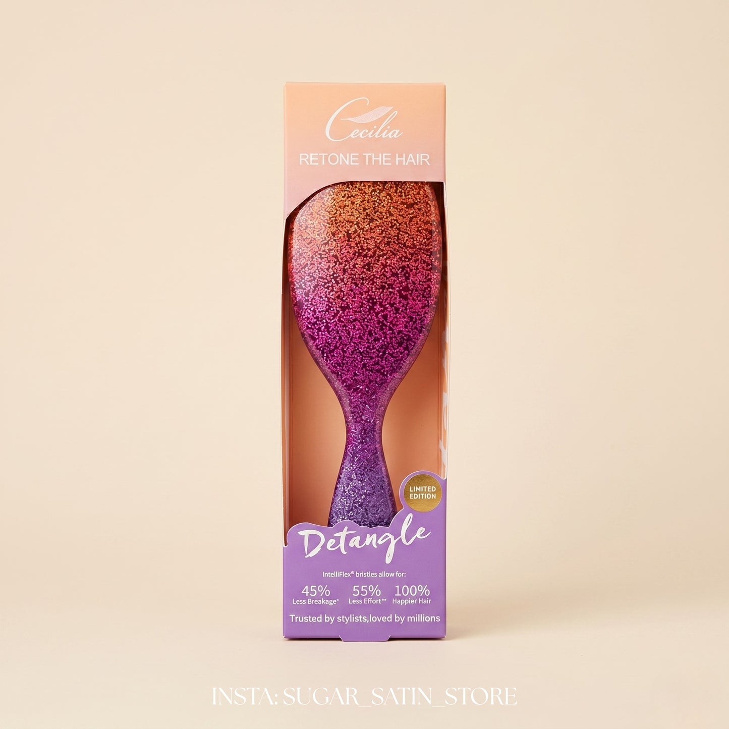 فرشة شعر خامة فاخرة | Cecilia Detangler Brush, All Hair Types