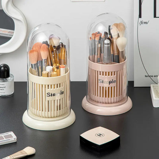 حامل فرش مكياج دوار  Rotating Makeup Brush Holder