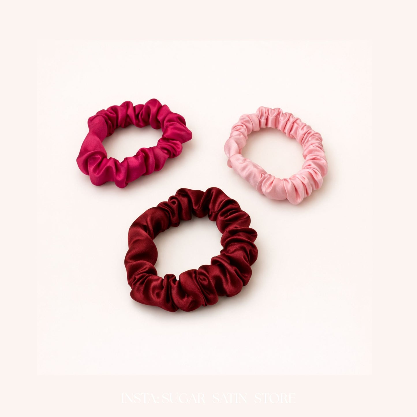 سكرانشي رفيع من الستان الحرير التركي | Satin Hair Thin Scrunchie