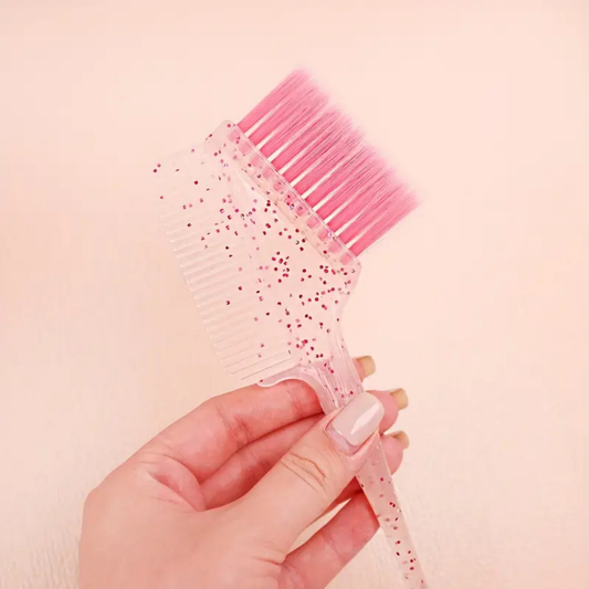 فرشة صبغة شفافة بجليتر | Transparent Glitter Hair Dye Brush